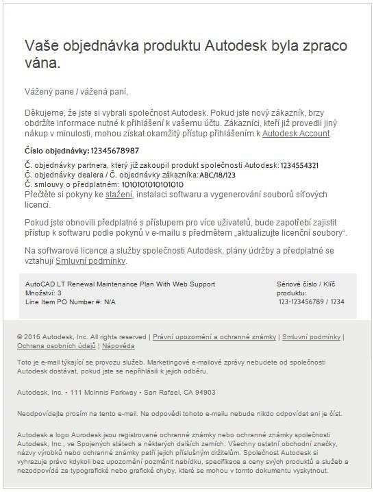 Vytvoření Autodesk účtu